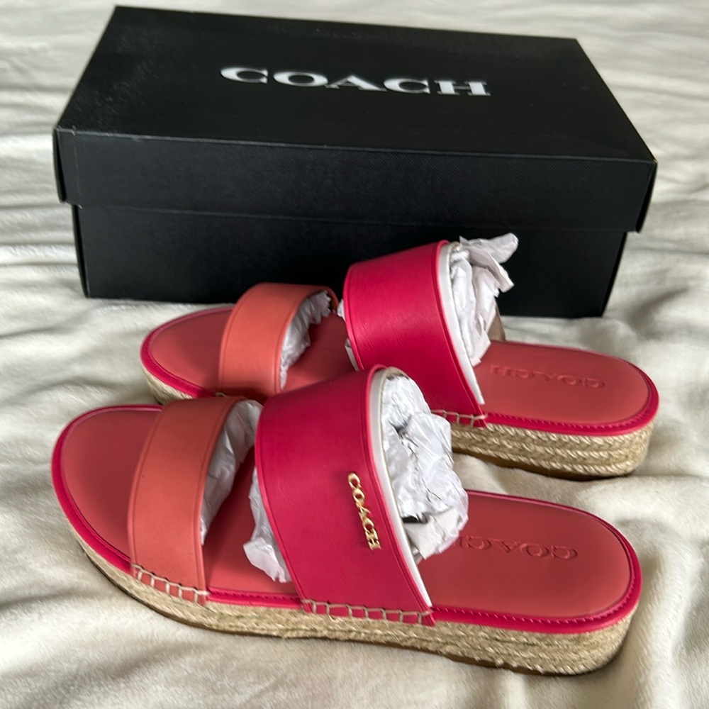 NIB Coach leather sandals